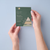 BUDGET Abstract Emerald Green Pampas Grass Wedding Flyer (Hand)