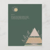 BUDGET Abstract Emerald Green Pampas Grass Wedding Flyer (Achterkant)