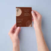 BUDGET Abstract Roest Beige Pampas Gras Bruiloft Flyer (Hand)