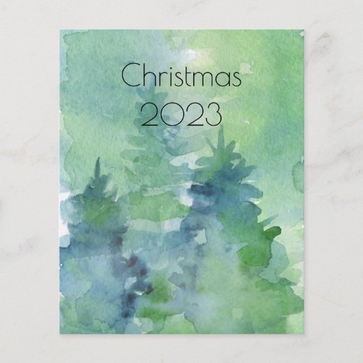 Budget Abstracte Bomen Holiday Papierblad (Voorkant)