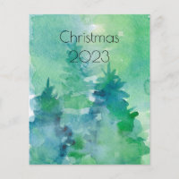 Budget Abstracte Bomen Holiday Papierblad