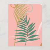 Budget Abstracte Botanische Pastel Weddenschap Uit (Achterkant)