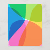 Budget Abstracte Rainbow Baby shower Invitation (Achterkant)