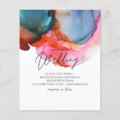 BUDGET abstracte regenboog Waterverf bruiloft (Voorkant)