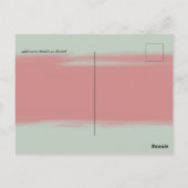 BUDGET Abstracte Sage Blush Pink Script Wedset Briefkaart (Achterkant)