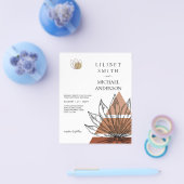 BUDGET Abstracte Terracotta Pampas Grass Wedding Flyer (Enkel)