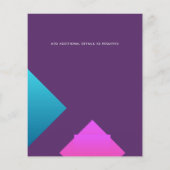 Budget Abstracte Turquoise Pink Wedding Invites (Achterkant)