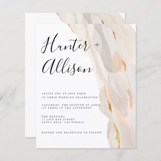 Budget Abstracte Weddenschap (Voorkant / Achterkant)