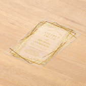 BUDGET Acryl bruiloft Goud Faux Folie Elegant Acryl Uitnodigingen (Laagn)
