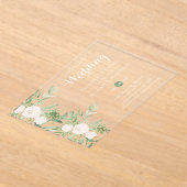 BUDGET Acryl Clear bruiloft Magnolia bloemen Acryl Uitnodigingen (Laagn)