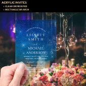 BUDGET Acryl Trouw STERRENNACHT HEMELSE LUCHT Acryl Uitnodigingen