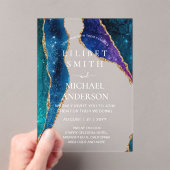 BUDGET Acryl Trouw STERRENNACHT HEMELSE LUCHT Acryl Uitnodigingen (Insitu (Draagbaar))