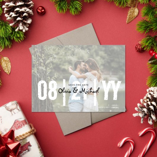 BUDGET Acrylbruiloft Save the Date Ondoorzichtige  Acryl Uitnodigingen (Insity (Feestdagen))