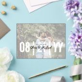 BUDGET Acrylbruiloft Save the Date Ondoorzichtige  Acryl Uitnodigingen (Insitu (Huwelijk))