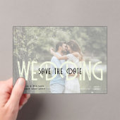 BUDGET Acrylbruiloft Save the Date Ondoorzichtige Acryl Uitnodigingen (Insitu (Draagbaar))