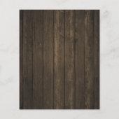 Budget Afsluitfeest Uitnodiging Rustieke Houten St Flyer (Achterkant)