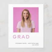 Budget Afstudeerder Fotoroze Afstuderen Aankondigi (Voorkant)