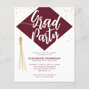 Budget AFSTUDEERDER Pet Red Gold Gradution Party n