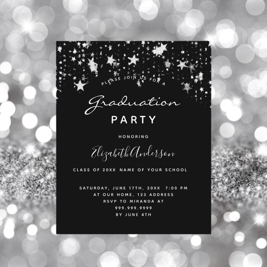 Budget afstudeerfeest zwart witte sterren 2025