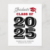 Budget Afstuderen 2025 Red Black Aankondiging (Voorkant)