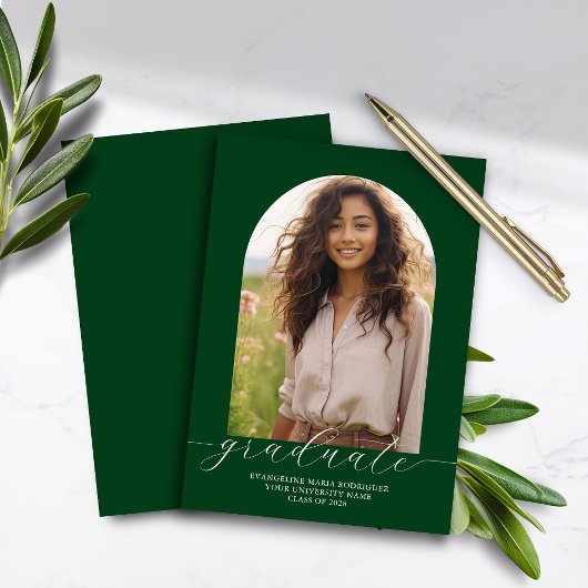 Budget Afstuderen Aankondiging Foto Arch Green