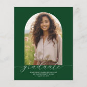 Budget Afstuderen Aankondiging Foto Arch Green (Voorkant)