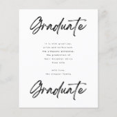 Budget Afstuderen Aankondiging Foto Flyer (Achterkant)