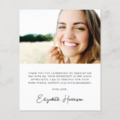 Budget Afstuderen Dank u Witte Manuscript Foto (Achterkant)