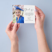 Budget Afstuderen foto minimalistisch bedankkaarte Flyer (Hand)