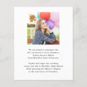 Budget Afstuderen Gold Lijst Photo Afstuderen Card (Achterkant)