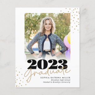 Budget Afstuderen Gold Stippen Foto Afstuderen