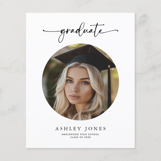 Budget Afstuderen Multi Photo Graduation Party Flyer (Voorkant)