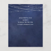 Budget Afstuderen Pet Chalkboard Partij Blauw Flyer (Achterkant)