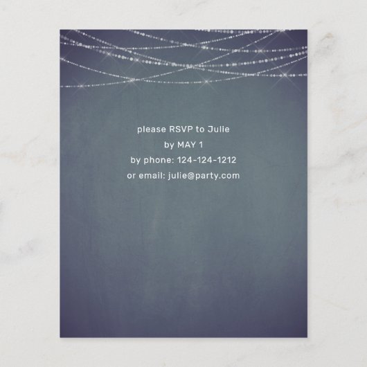 Budget Afstuderen Pet Chalkboard Partij Blauwe Gra (Achterkant)