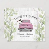 Budget Afstuderen roze Bedankt van de trustliefde (Voorkant / Achterkant)