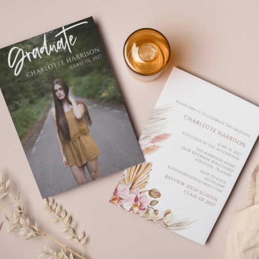 Budget Afstuderen Script Photo Party Kaart