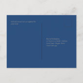 Budget Agate Blue Gold Wedding nodigt QR Code RSVP Briefkaart (Achterkant)