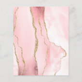 Budget Agate Blush Sage Green Wedding Uitnodiging (Achterkant)