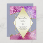 BUDGET Agate EINDEJAARSFEEST Uitnodigingen Glitter (Voorkant / Achterkant)