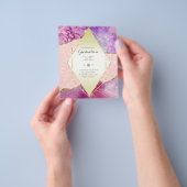 BUDGET Agate EINDEJAARSFEEST Uitnodigingen Glitter Flyer (Hand)