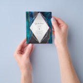 BUDGET Agate EINDEJAARSPARTY Uitnodigingen Glitter Flyer (Hand)