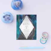 BUDGET Agate EINDEJAARSPARTY Uitnodigingen Glitter Flyer (Enkel)