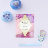 BUDGET Agate EINDPARTY Uitnodigingen Glitter Glamo Flyer (Enkel)