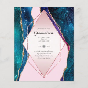 BUDGET Agate EINDRIT UITNODIGINGEN Glitter Glam Flyer