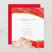 BUDGET Agate Gold Engagement Party Moderne (Voorkant / Achterkant)