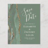 Budget Agate Sage Green Gold Wedding (Voorkant)