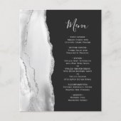 Budget Agate Silver Gray Slate Black Weddenmenu (Voorkant)