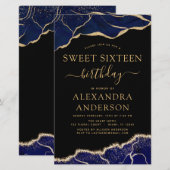 Budget Agate Sweet 16 Navy Blue Goud (Voorkant / Achterkant)