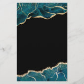 Budget Agate Turquoise Blauwgroen Gold Wedding (Achterkant)