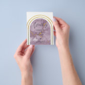 BUDGET All-in-1 Gold Pink Marble Arch Wedding Flye Flyer (Hand)
